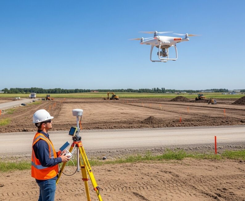الرفع المساحي بالدرون